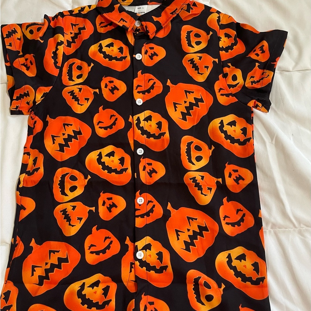 Kids Halloween Pumpkin Costume Shirt